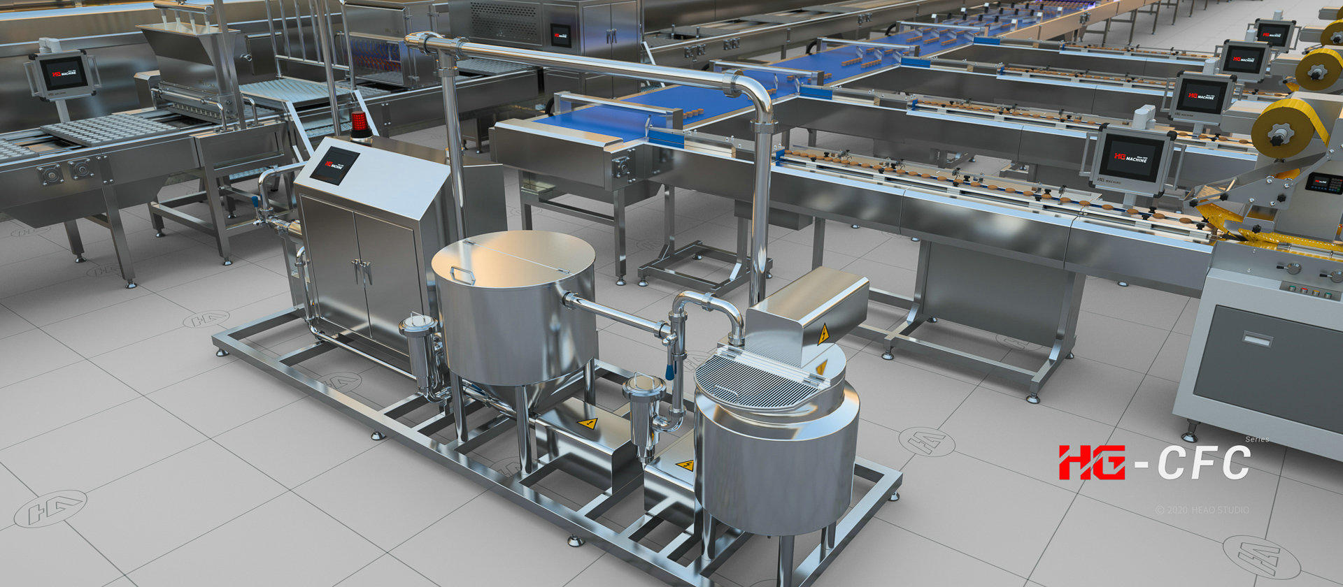 Full-automatic Center Filled/Cup Cake Production Line